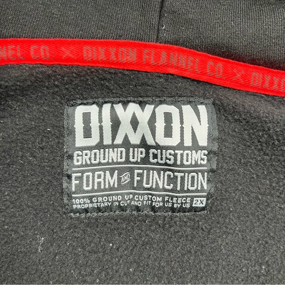 Dixxon Flannel Co. Men’s XXL Sweatshirt Full Zip Up Hoodie Black - Picture 8 of 12